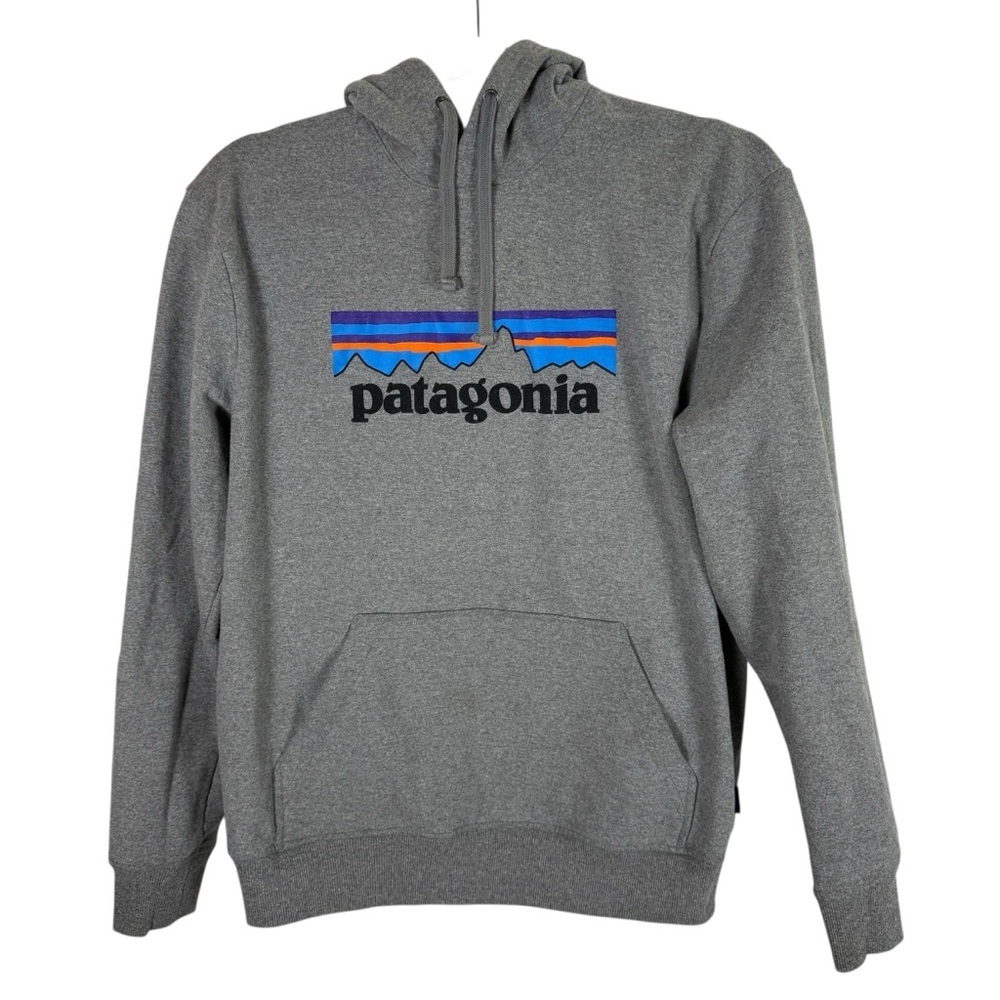 Patagonia Mens P-6 Logo Uprisal Hoodie Gravel Heather Gray Sz M